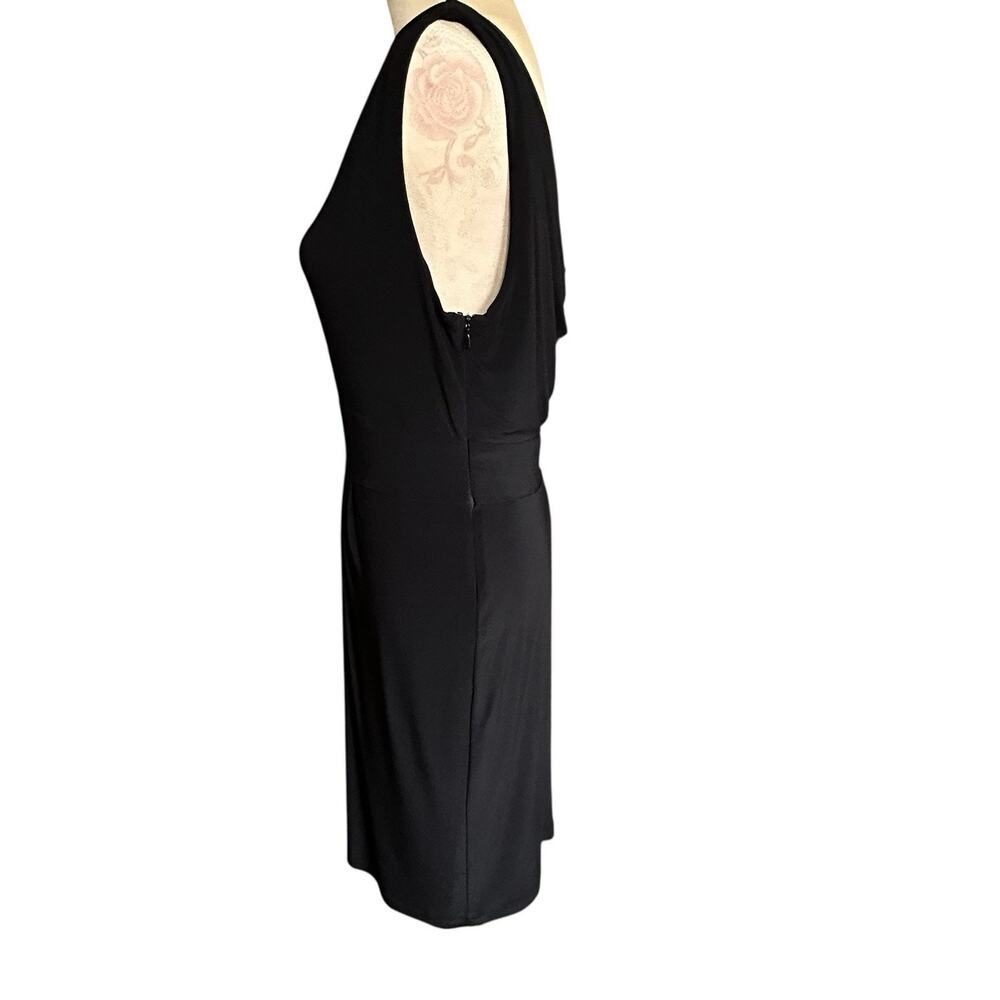 Jones New York Women’s Black Sheath Sleeveless Stretch Lined Dress Size 10 - Picture 6 of 13